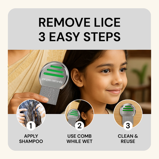Gangaa Naturals Steel Lice & Nits Removal Comb